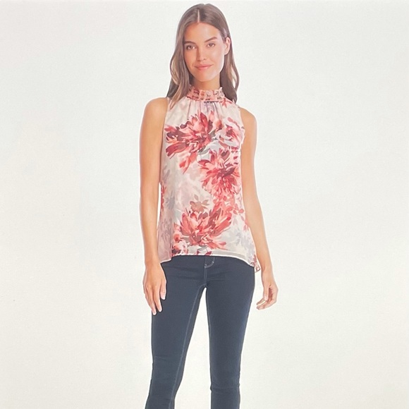 NWOT WHBM Floral Sleeveless Blouse..XX Small - Picture 13 of 16